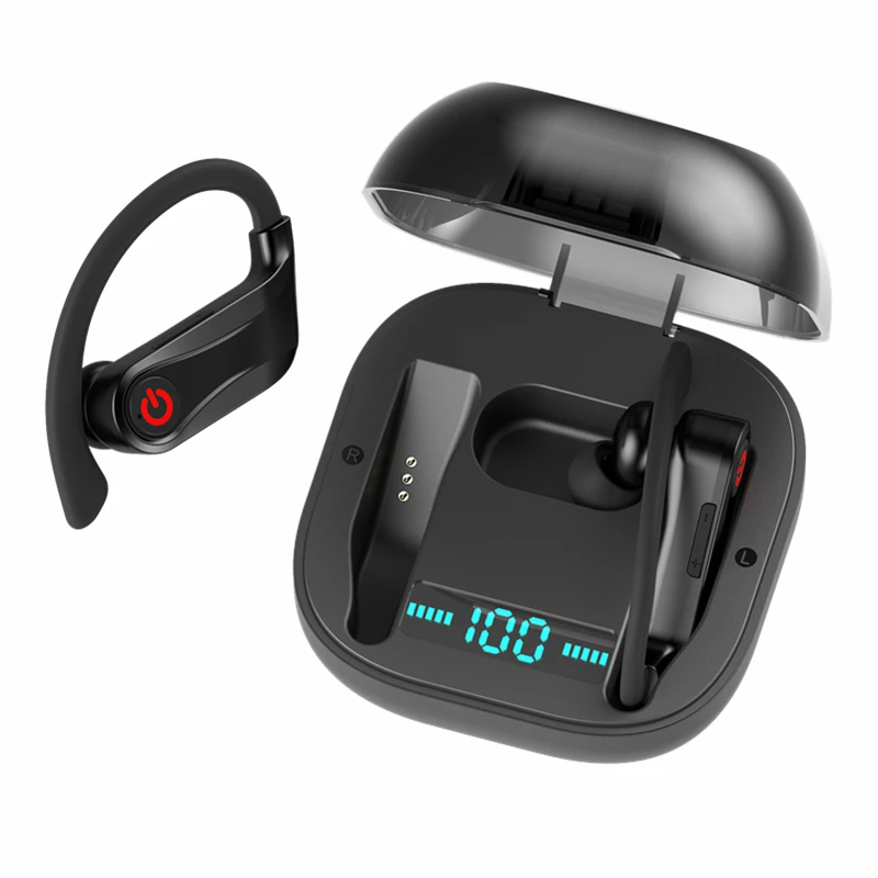 HAAYOT, беспроводные ушные крючки, спортивные наушники TWS Twins, Bluetooth 5,0, наушники, стерео музыка, мощный дисплей, наушники для бега, фитнеса