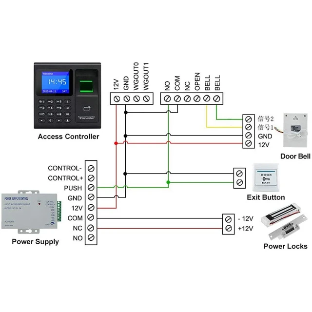 Biometric RFID Access Control System RFID Keypad USB Fingerprint System Electronic Time Clock Attendance Machine 6
