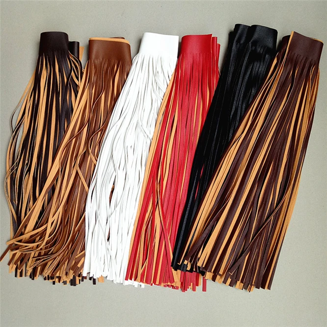 Best 10pcs lot High quality 70cm Rayon Suede Leather tassel lace for clothing skirt garment bag handmade DIY hem accessories