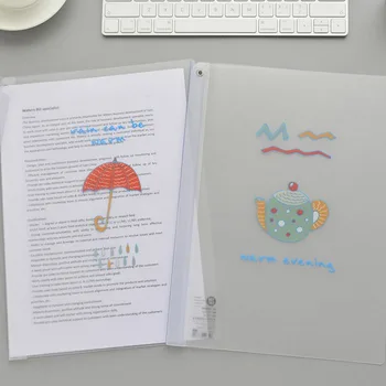 

1 Pcs Cute A4 Dream Story File Folder Insert Folder Document Filing Rotary Clip Stationery Lever Rod Pumping Clip Folder