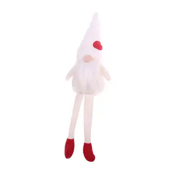 

Red / white / khaki hand hat plush long leg forest elderly doll 27 × 11cm-1