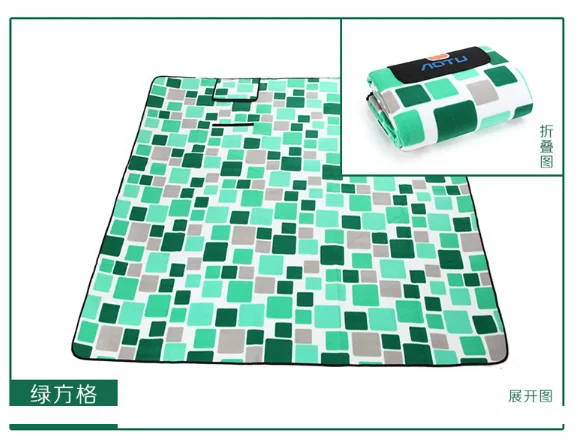 Green square Коврик для кемпинга Водонепроницаемая пляжная подстилка открытый портативный коврик для пикника напольный матрас коврик для кемпинга пикника одеяло - Цвет: Green square