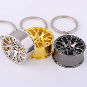 

Car Wheel Rim Model Key Chain Keychain Wheel Fashion Metal Keyring Pendant Automobile маска камера carros Interior Accessories