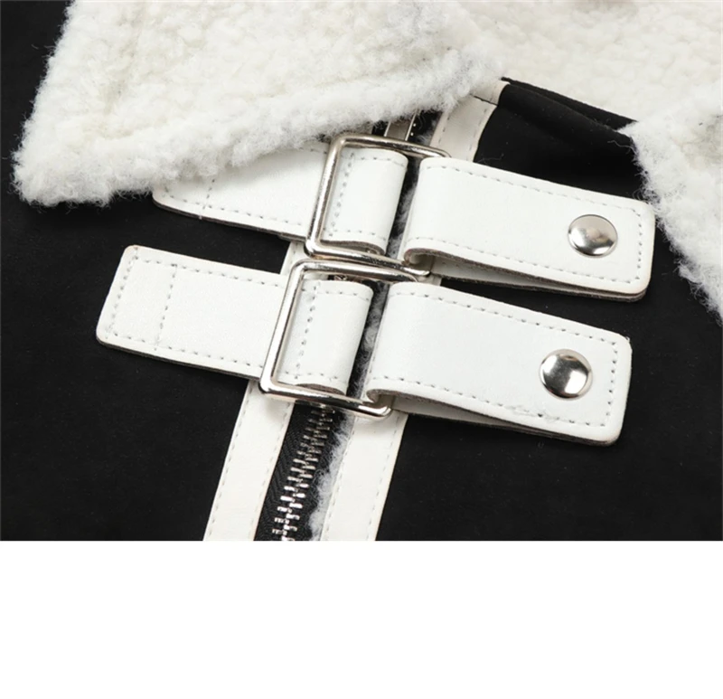 2022 Women Vintage Patchwork Suede Lambs Wool Jacket Leisure Loose Harajuku Fashion Winter Warm Thicken Leather Jacket Plus Size