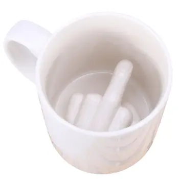 

Creative Uncivilized Middle Finger Cup Spoof Middle Finger Ceramic Coffee Cup For Bar Office Tea House Lounge