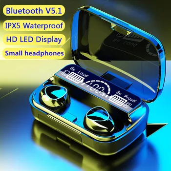 

TWS Bluetooth Earphones 5.1 Wireless Headphones 2000 mAh Charging Box Waterproof Headsets Touch Control Earbuds with Microphones
