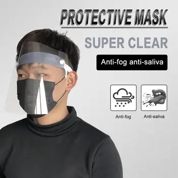 

Full Face Protective Screen Anti-fog Mask Windproof Shield Kitchen Oil-Splash Proof Mask Transparent protection mask