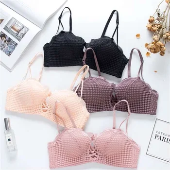 

Push Up Bra Set Underwear Princess Style Lace Sexy Bra and Panty Sets Adjustable Full Cup Bra Girl's Bralette Wire Free Bra Sets