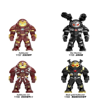 

Building Blocks 7cm Model Big War Machine Hulkbuster With small figures For Children Toys XH 1157 - 1160