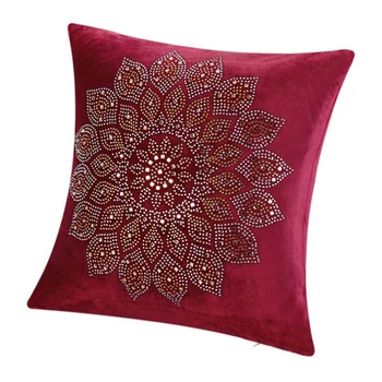 

45 x 45cm Cotton Cushion Bohemia Pillow Datura Pillow With Resin Drill Including Core Pillow New NEW NEW new