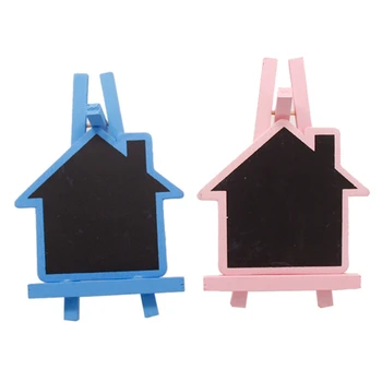 

12PCS Wedding Chalkboard Cartoon House Shape Message Chalkboard Mini Chalkboard