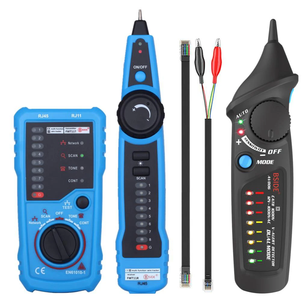 FWT11 высокое качество RJ11 RJ45 Cat5 Cat6 телефонный провод Tracker Ethernet сетевой кабель тестер