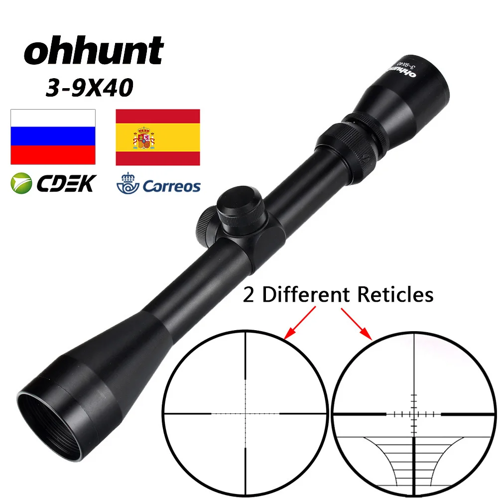 Ohhunt 3-9X40 охотничий прицел пневматической винтовки проволока дальномер Сетка арбалет или охотничий прицел тактический оптический прицел