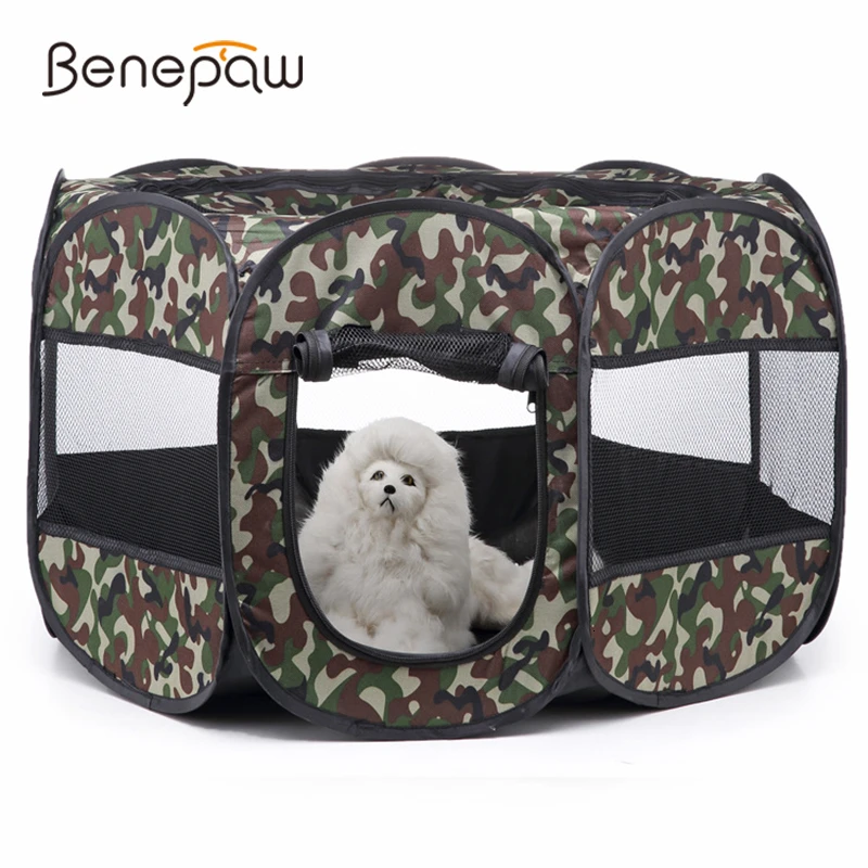Benepaw портативная водонепроницаемая палатка для маленьких собак, дышащая Складная сетка для путешествий, домик для питомцев, кошек, щенков, съемный чехол для дома и улицы