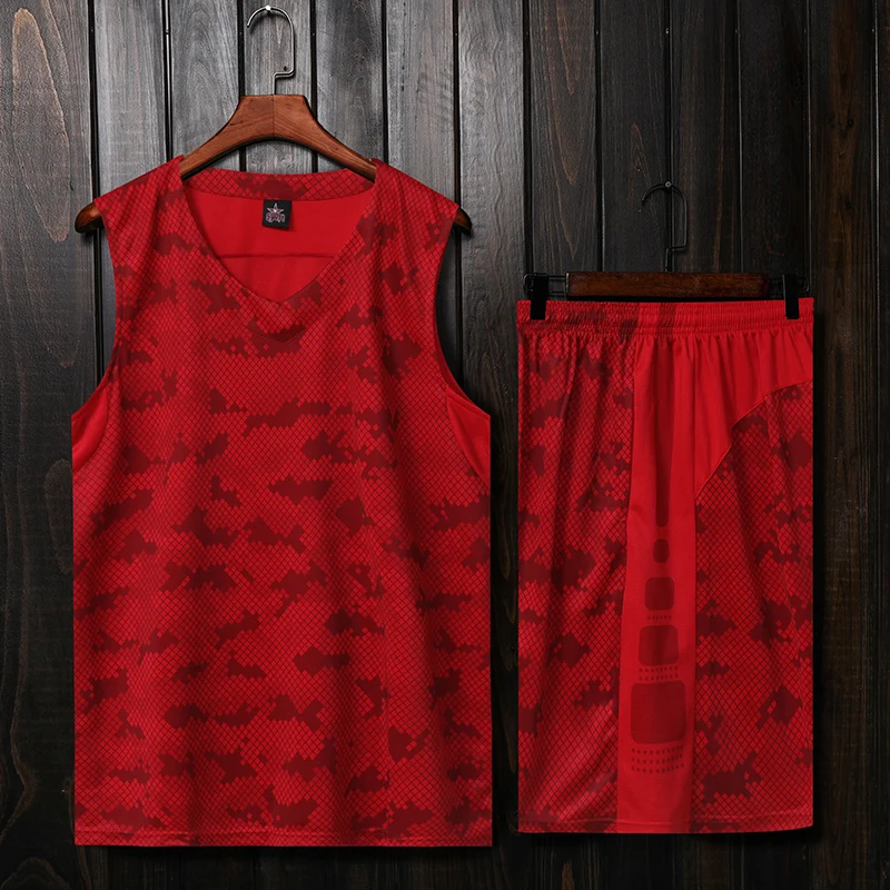 mens sports suits спартивка мужские комплект бык basketball uniform - Цвет: 1825red