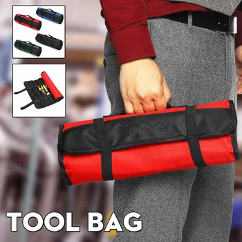 

Multifunction Folding Wrench Tool Bag Waterproof Oxford Cloth Roll Storage Pocket Tools Pouch Instrument Case Tool Organizer