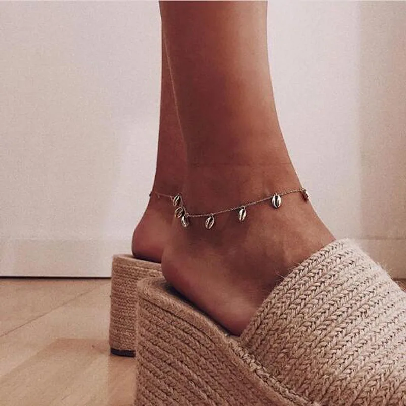 New Bohemia Beads Rope Chain Anklets for Women Shell Foot Jewelry Gold Bracelet Ankle on Leg Female Ankle Strap 2019 New Bohemia Beads Rope Chain Anklets for Women Shell Foot Jewelry Gold Bracelet Ankle on Leg Female Ankle Strap 2019