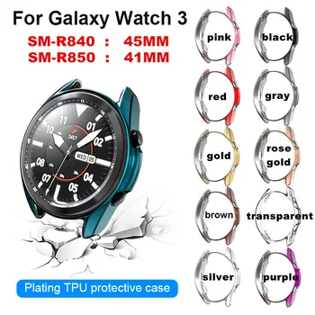 

Ultra Slim TPU Protective Case For Samsung Galaxy Watch 3 45Mm 41Mm Watch 3 Soft Hollow Out Smart Watch Cover Protective