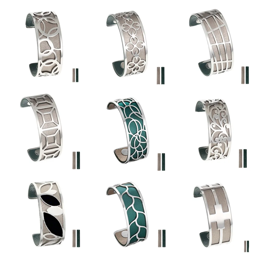 Offerte Legenstar Bracciali e Braccialetti Per Le Donne In Acciaio Inox In Pelle Reversibile georgette Amore Braccialetto manchette femme Regalo Di Natale
