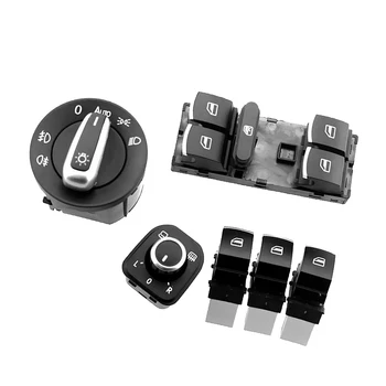 

Chrome Electronic Window Switch Control Button Set For VW Jetta Golf MK5 MK6