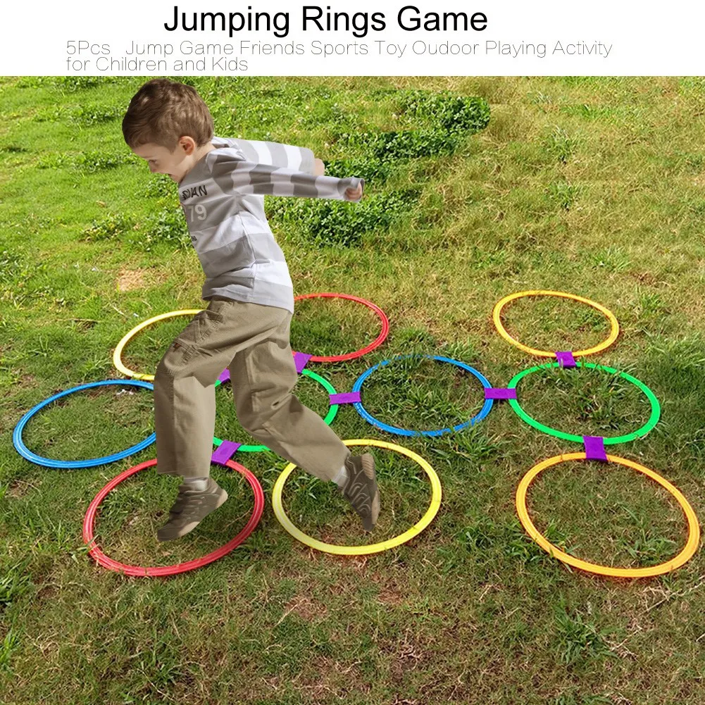 

5Pcs Jumping Ring Outdoor Toys Sports Preschool Teaching Toys Children Movement Ability Training Game Jumping Ring Toys 2019