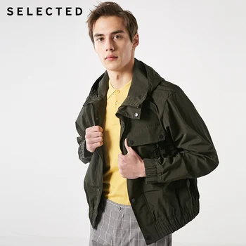 

SELECTED Spring Plain Color Workwear Outwear Hooded Business Casual Men's Functional Jacket S |4191OM540