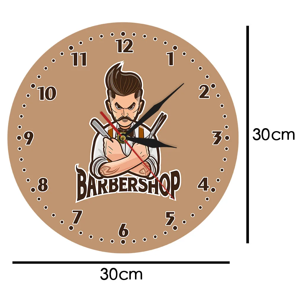 Мультяшный персонаж Парикмахерская акриловые настенные часы декор комнаты современные настенные часы модные парикмахерские салонные рекламные часы