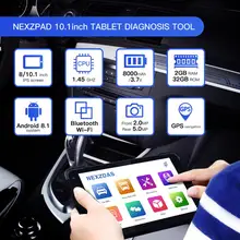 Humzor NexzPad Full System OBD2 10.1-inch Tablet Scanner Car Diagnostic Tool Key Programmer OBDII Professional Repair Tool autool cs box obdii multi system wifi diagnostic tool etc airbag abs key coding for android tablet pc smart phone