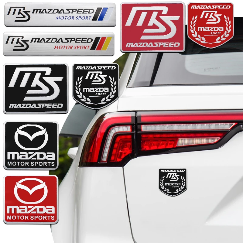 1 шт. 3D Алюминиевые наклейки на багажник автомобиля Mazda 3 BK BM 5 6 GH GJ MS Speed cx5 cx7 Axela |