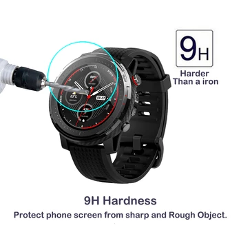 

2Pcs 2.5D 9H 0.3mm Tempered Glass Amazfit Stratos 3 Smart Watch GPS Screen Protector Anti-Scratch Bubble-free Transparent Film