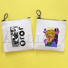 Jojo Bizarre Adventure Simple Canvas Coin Purse Cute Cartoon Key Case Lipstick Bag Lady Certificate Bag Coin Storage Bag