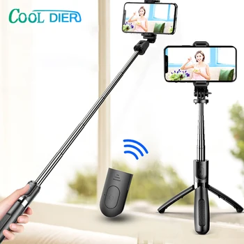 

COOL DIER Wireless Bluetooth Selfie Stick mini Tripod Extendable Foldable Monopod With Wireless Button Shutter For smart phone
