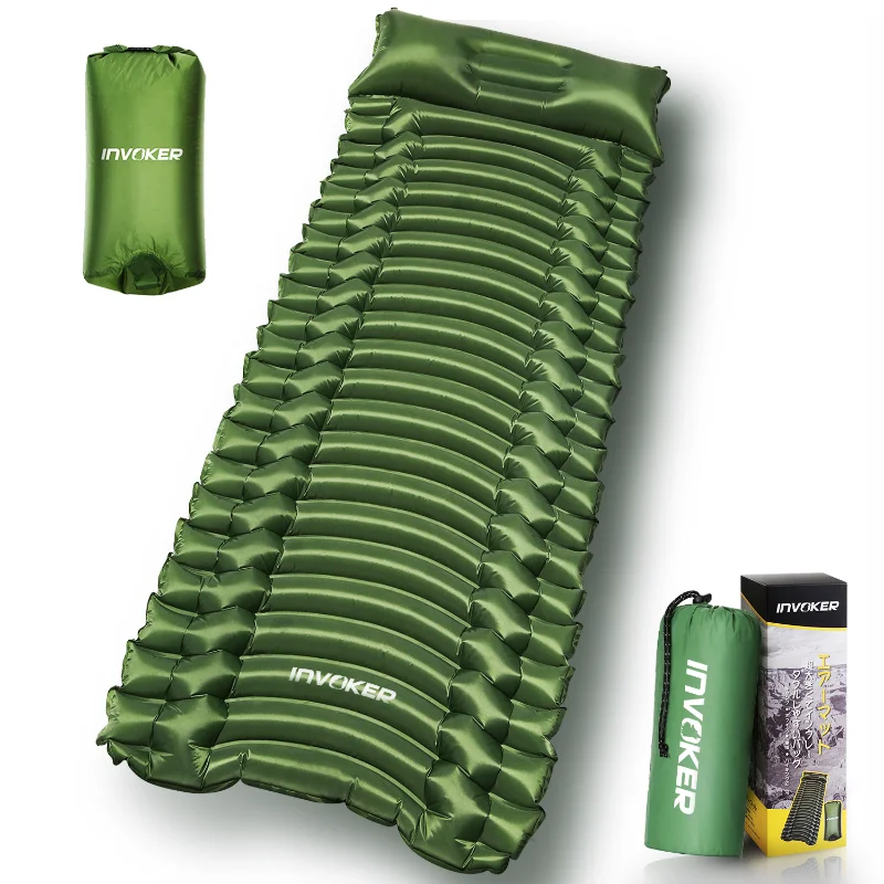 

Outdoor Beach Mat Travel Single Air Mattress Ultralight Moisture-Proof Nylon Air Cushion Portable Airbag Inflation Picnic Pad