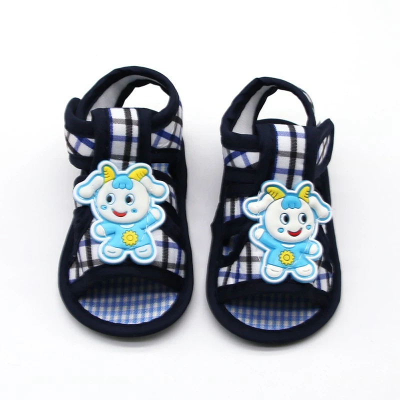 0-18M Cute Cotton Baby Sandals Infant Kid Girl Soft Sole Crib Toddler Summer Newborn Shoes