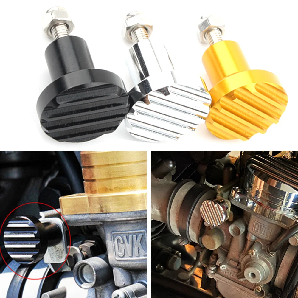 

REALZION Motorcycle Fluted Carburetor Choke Knob For Triumph Scrambler Thruxton 900 Bonneville T100 SE America Speedmaster