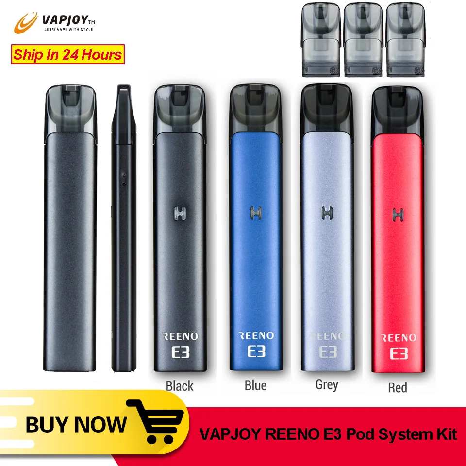 Pod Vape VAPJOY Reno E3 Pod sistema Kit 400mAh cigarrillo electrónico CBD con 1,5 ml cápsula 2.0ohm bobina cigarrillo electrónico del minifit ovns w01