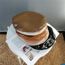 Лицо летающая тарелка шляпа, шляпа "Бейли", искусственная кожа шляпа художника, Черная Женская шапочка, шляпа бутона, японская мода и досуг