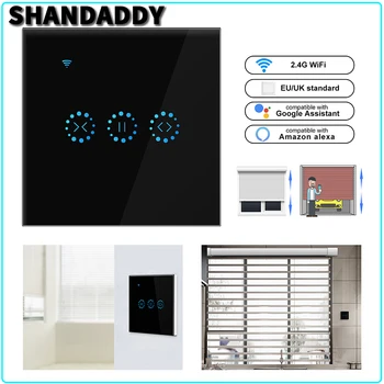 

Curtain Wall Switch WiFi remote Control via APP or Voice Control by Alexa Google Home Smart Home For garage Motor Roller Shutter