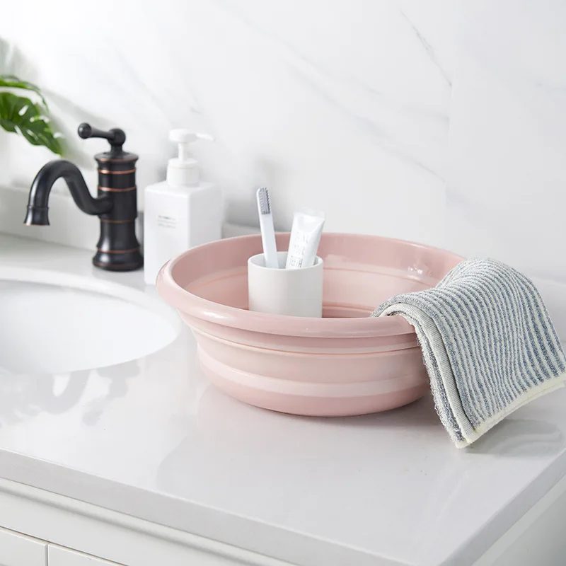 

Sanqing Flower Foldable Washbasin Outdoor Portable Wash Basin Creative Extendable Children Basin
