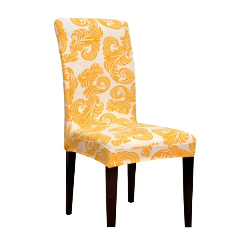 1/2/4/6 шт. геометрический эластичный спандекс покрывало для стула с принтом столовой твердой Цвет эластичные чехлов чехлы на стулья для Кухня - Цвет: A-1