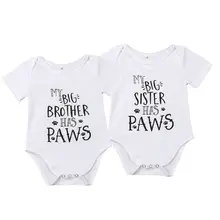 Barboteuse pour nouveau né garçon et fille, combinaison à manches longues avec lettres imprimées, vêtements d'été pour enfants de 0 à 18 mois, Costume unisexe mignon