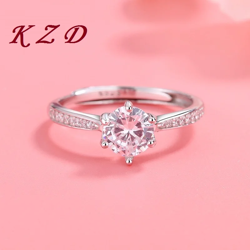 Кольцо из стерлингового серебра S925 пробы женское простое модное классическое