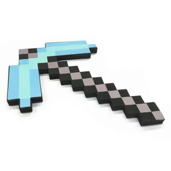 

7minecraftinglys design Size 45cm Blue Diamond Sword Soft EVA foam toys sword Gray Pickaxe For Children children toys foam sheet