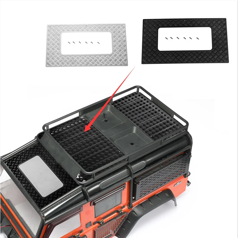 DJ TRAXXAS TRX4 Defender Skylight Anti-Skid T4 Case Skylight Trim Modified Silver Black Optional RC Car Upgrade Accessories
