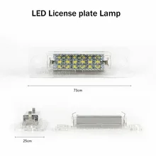 

Russia Federation 2pcs /set 18SMD LED License Plate Light 6000K White For Car Touran Golf Passat Caddy T5 Accessories