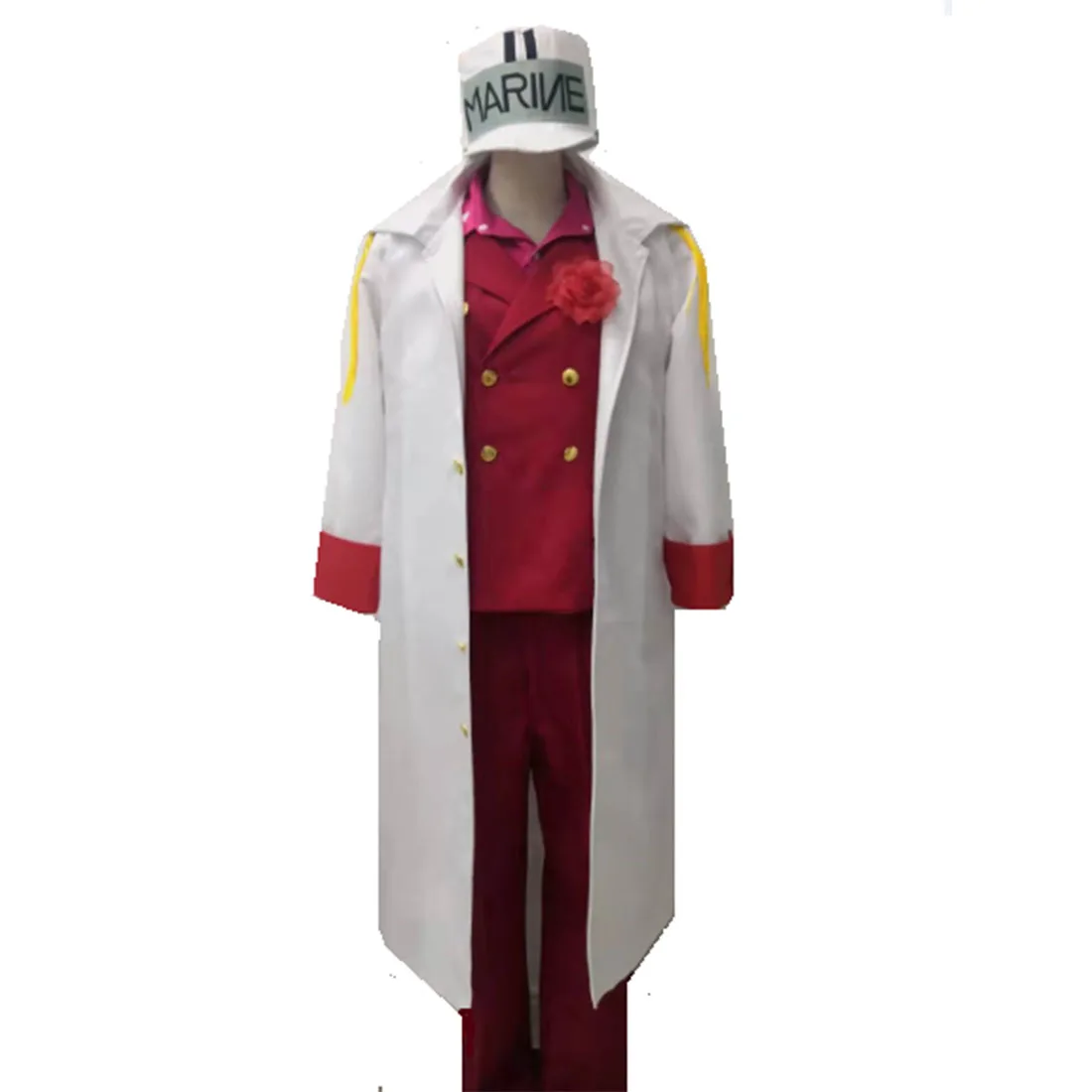 2021 Anime ONE PIECE Cosplay Costumes Akainu Sakazuki Borsalino Sengoku Halloween Justice White Navy Uniforms | Тематическая одежда