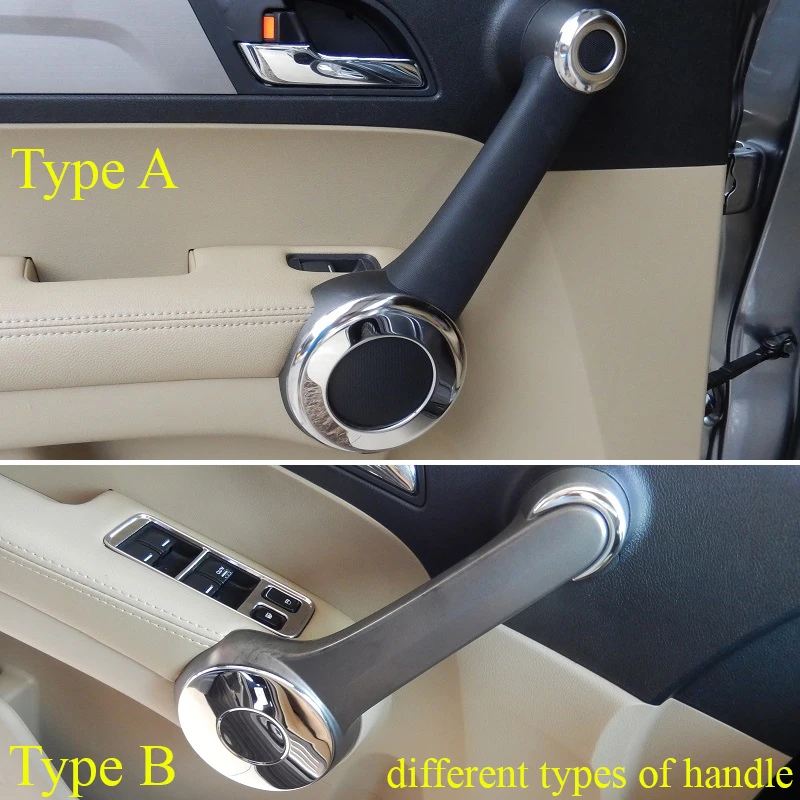 Хромированные кольца на ручки дверей в салоне с динамиками и без из нержавеющей стали для Honda CRV CR-V 3 Хонда СРВ 2007 2008 2009 2010 2011 года