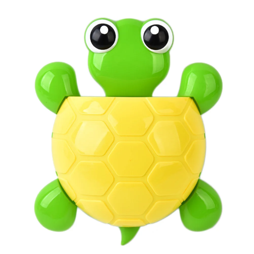 1pc New Cute Sucker Turtle Toothbrush Holder Toothbrush Holder Cartoon Animal Tortoise Bathroom Accessories