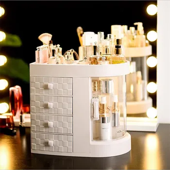 

4 Utility Drawer Type Cosmetic StorageTox Dustproof Plastic Shelf For Tabletop Multifunctional Cosmetics Classified Admission