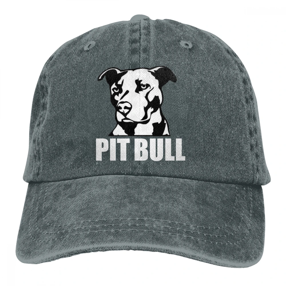 Pit Bull Casquette черные унисекс Мужские Женские джинсовые бейсболка с ремешком кепки регулируемые Гольф папа шляпа